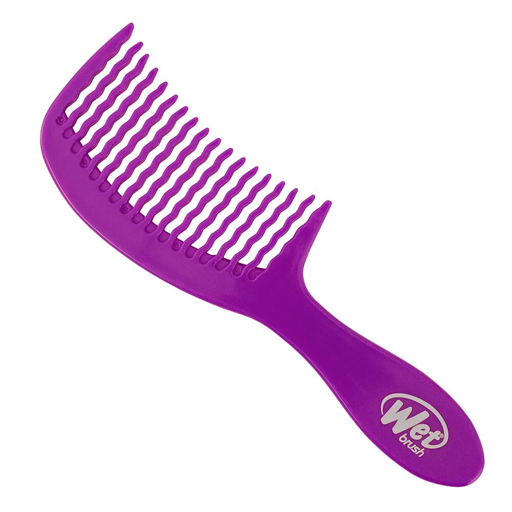 Wet Brush Detangling Comb, Purple - Wide Tooth Hair Detangler with WaveTooth Design that Gently and Glides Through Tangles - Brush Throough Conditioner and Hair Masks - Gentle On Scalp and Pain-Free