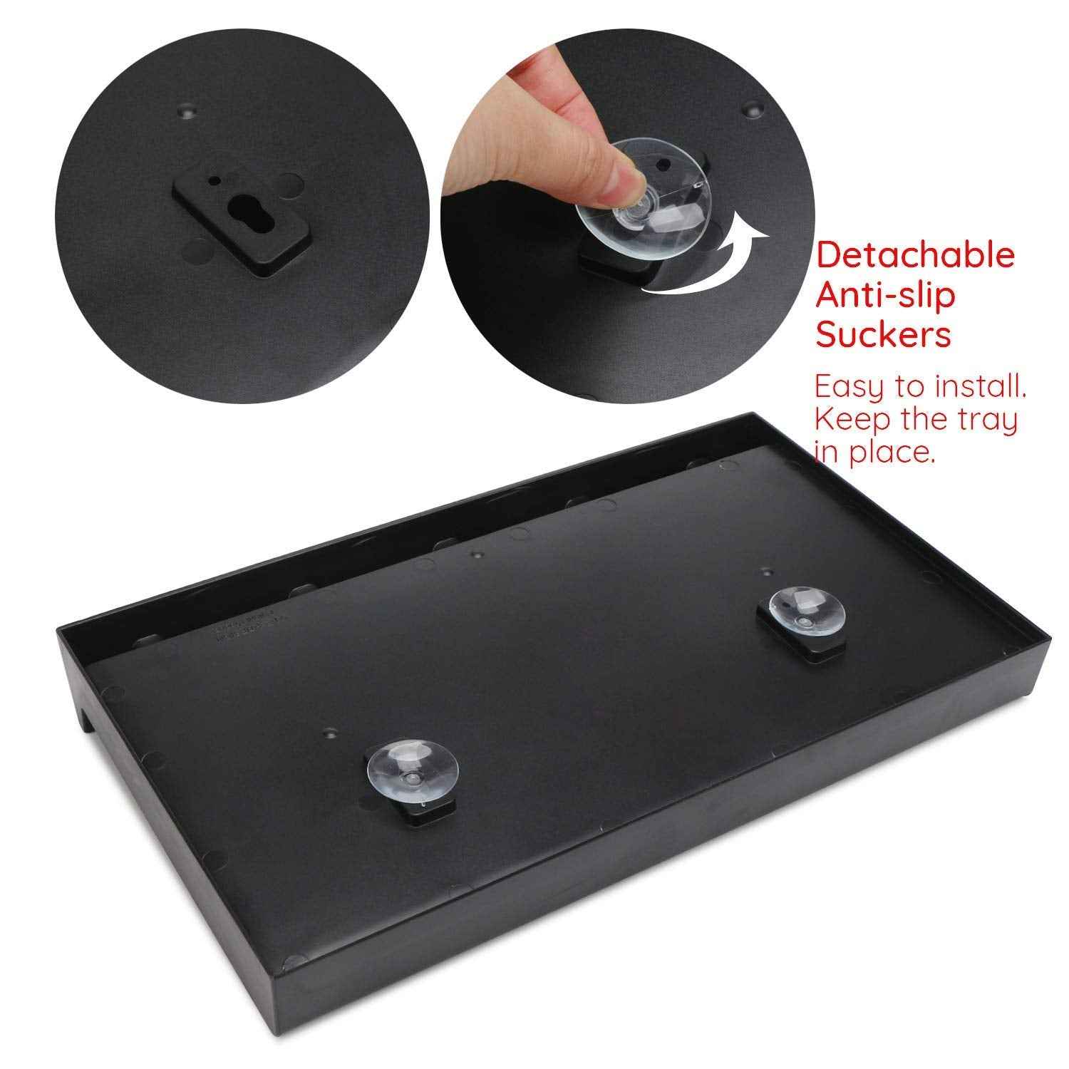 Segbeauty Barber Clipper Tray, Holder and Rack, Anti-Slip Black Salon Organizer, Razor Case, 5 Notches Professional Hair Trimmer Holder, Hairdresser Stylist Barbers Tools Box