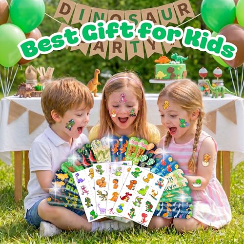 Dinosaur Party Favors 72PC Bundle - Tattoos & Slap Bracelets