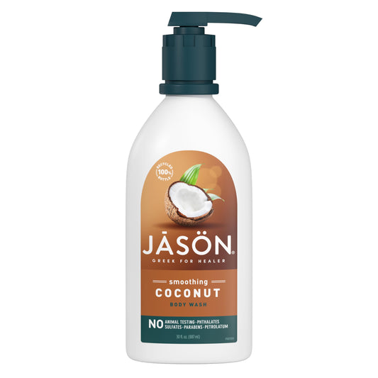 JASON Coconut Smoothing Body Wash, For a Gentle Feeling Clean, 30 Fluid Ounces