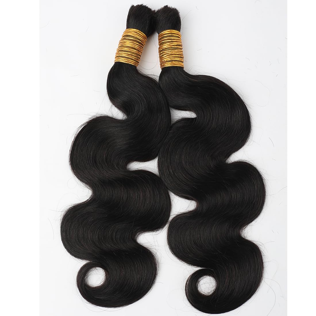 Body Wave Human Hair Bulk for Braiding Brazilian Virgin Human Hair Bulk No Weft for Boho Braids Body Wave Bulk Bundles Human Hair for Braiding Wet and Wavy Curly Loose Deep Water Wave Bulk 18" 100g