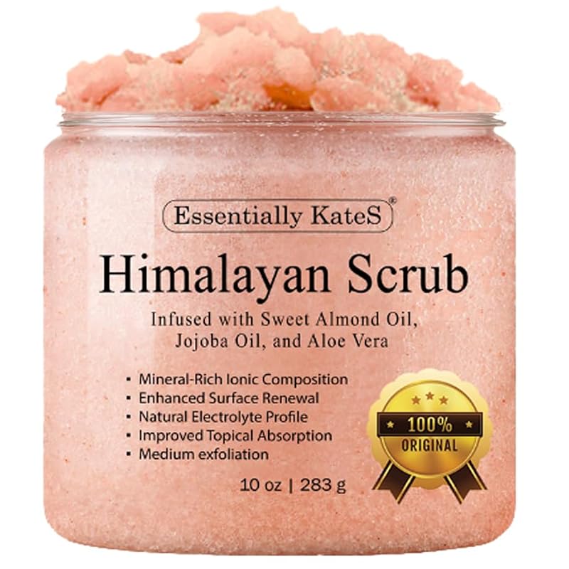 Himalayan Salt Body Scrub with Almond Oil, 10 oz