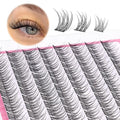 Natural Cluster Lashes Wispy CC-Curly 9-11MM Mixed Lengths Eyelash Extension Individual 96 Pcs DIY Lash Extension at Home by Mavphnee