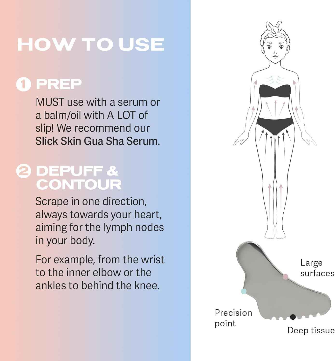 Sacheu Stainless Steel Body Gua Sha Tool for Face — Muscle Scraper Fascia Massage Tools for Deep Tissue and Plantar Fasciitis, Durable Body Sculpting Metal Gua Sha with Travel Pouch