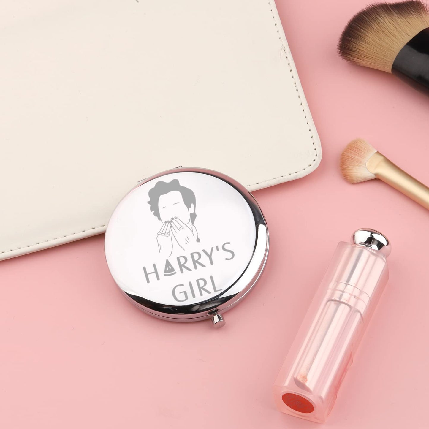 TIIMG Singer Song Lover Fans Merchandise Harry's Girl Compact Mirror Lyrics Inspired Gift Album Music Gift for Fan
