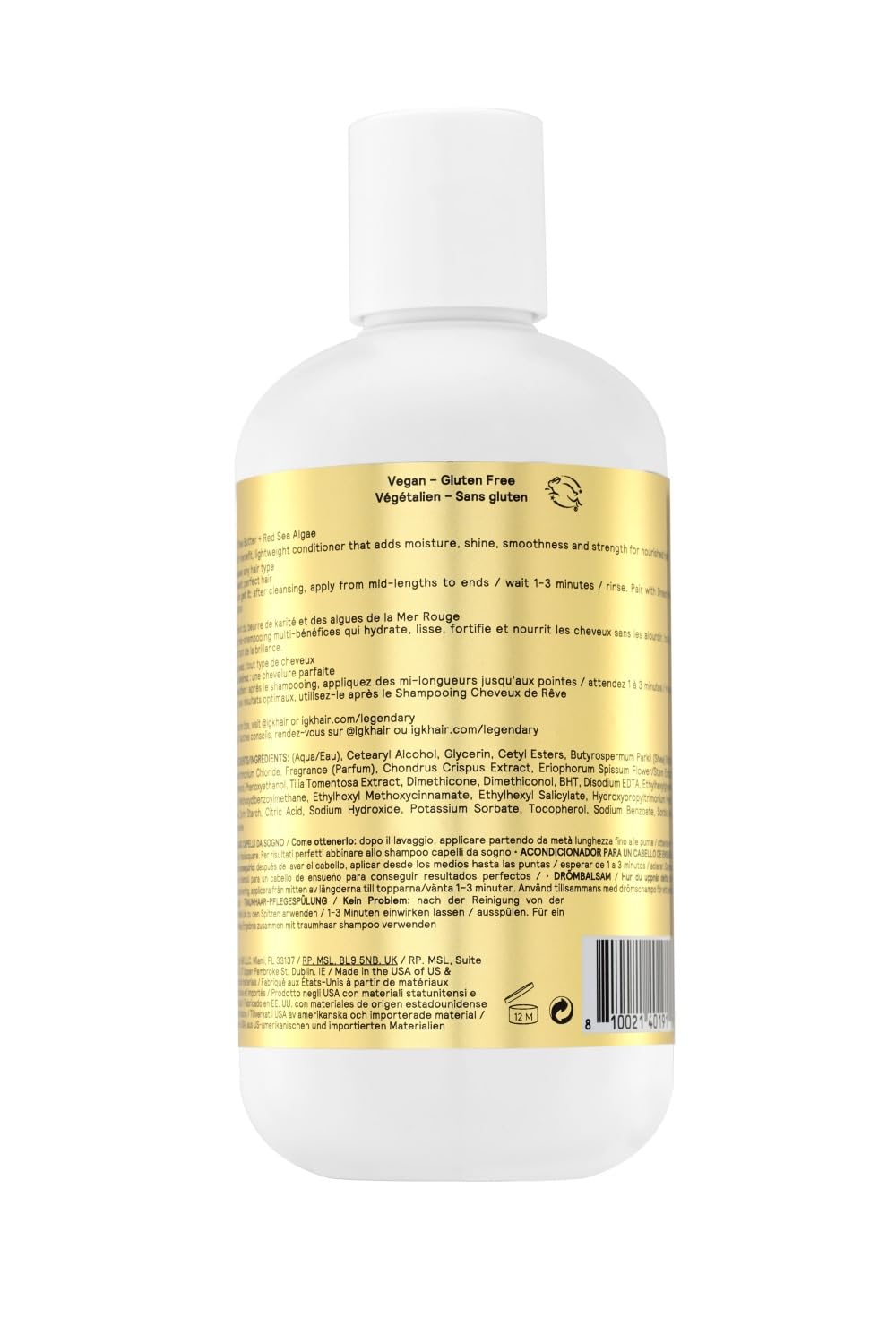 IGK LEGENDARY Dream Hair Conditioner | Healthy + Hydrated + Shine | Vegan + Cruelty Free | 8 Oz