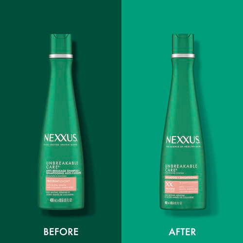 Nexxus Unbreakable Care Anti-Breakage Shampoo With Keratin, Collagen, Biotin For Fine And Thin Hair Sulfate Free Shampoo 13.5 oz
