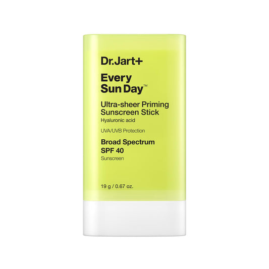 Dr.Jart+ Every Sun Day Invisible Korean Priming Sunscreen Stick SPF 40 with Hyaluronic Acid | Glides Over Makeup | Korean Skincare | Travel Size, 0.67 Ounce