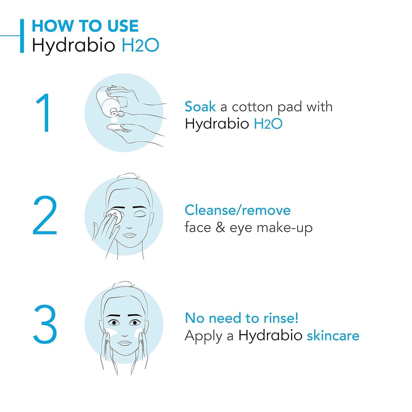 Bioderma - Hydrabio H2O - Micellar Water - Cleansing and Make-Up Removing - for Dehydrated Sensitive Skin , 16.91 Fl Oz (Pack of 1)