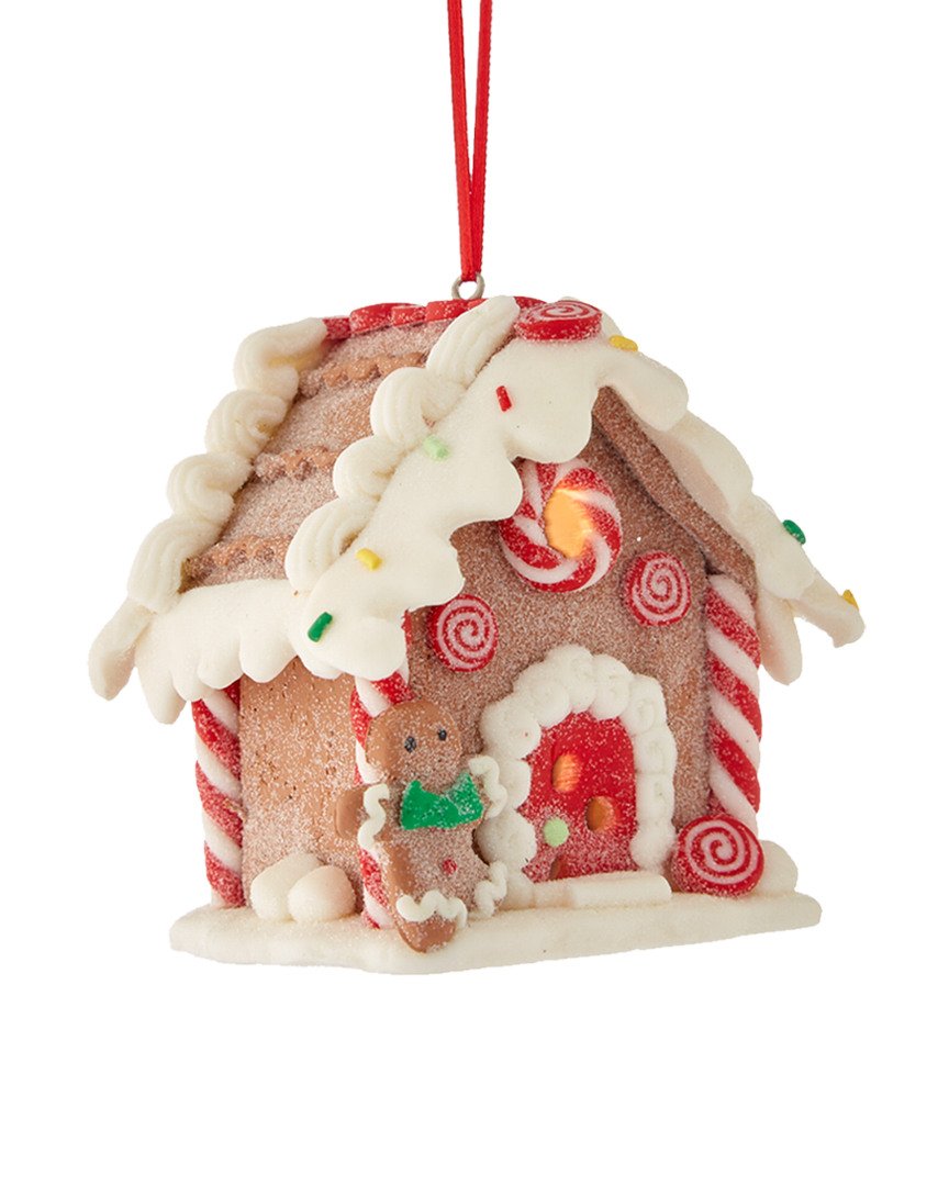 Kurt Adler D2881 3 Assorted Battery Operated Led Gingerbread House Clay Dough Christmas Ornaments