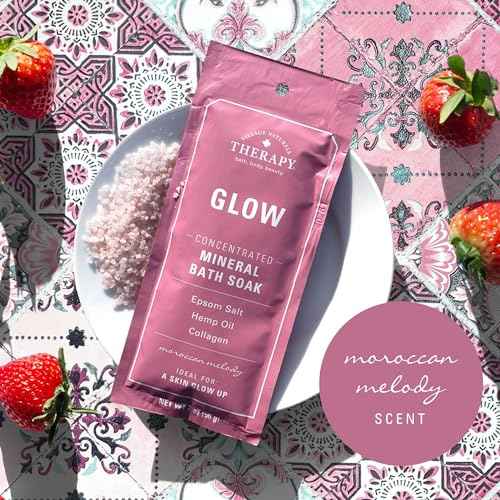 Village Naturals Therapy Glow Concentrated Mineral Bath Soak, Moroccan Melody Scent, 2 oz, Pack of 12