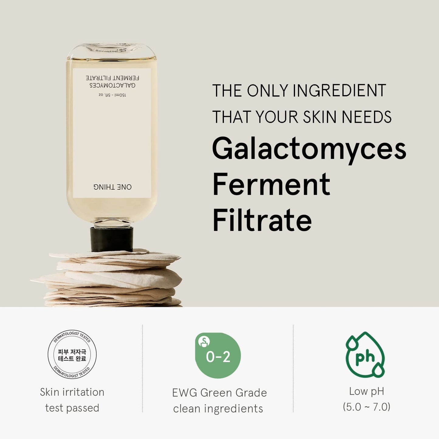 ONE THING Galactomyces Ferment Filtrate Toner 5.07 Fl Oz | Hydrating Facial Daily Essence for Clear Transparent Glowy Smooth Plump Radiant Skin, Brightening Soothing Dull Tone | Korean Skin Care