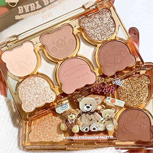 6 Color Eyeshadow Palette - Matte & Shimmer Eye Makeup