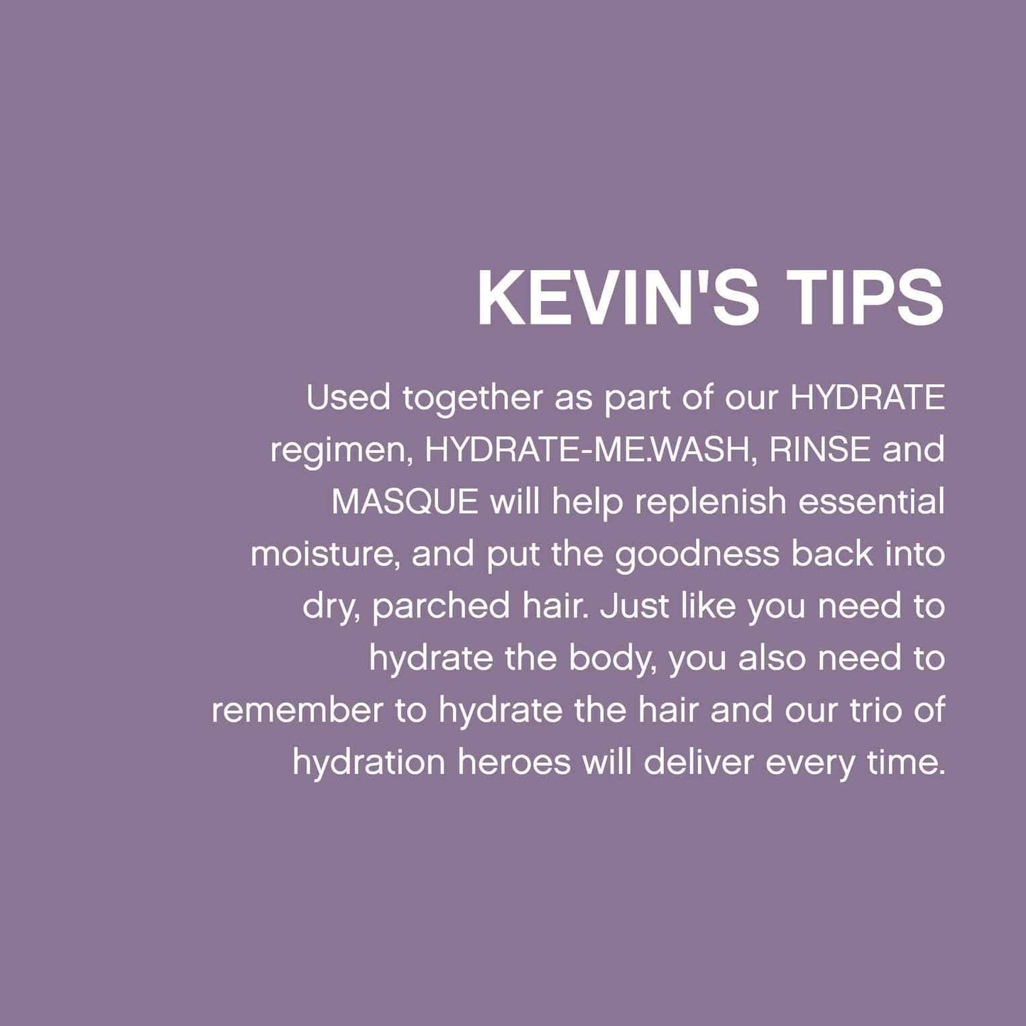 KEVIN.MURPHY HYDRATE-ME.RINSE - Moisturising Conditioner - For Normal & Dry Hair - Hair Repair - Colour Safe Conditioner - With Antioxidant Blend & Kakadu Plum - 250 mL / 8.4 fl oz