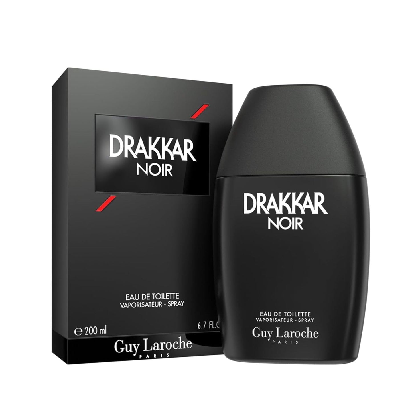 Guy Laroche Drakkar Noir, Iconic Designer Fragrance, Intense & Powerful Eau de Toilette, Fougere Blend & Aromatic Spices, Long Lasting Mens Cologne, Day and Evening Scent, 6.8 Fl. Oz.