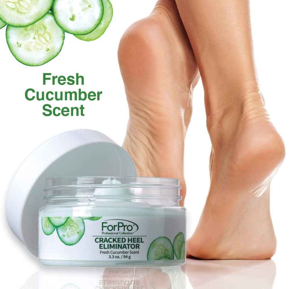 ForPro Professional Collection Cracked Heel Eliminator, Fresh Cucumber Scent, Intensive Repair Treatment for Rough, Dry & Cracked Heels, Reduces Calluses & Skin Build Up, 3.3 oz.