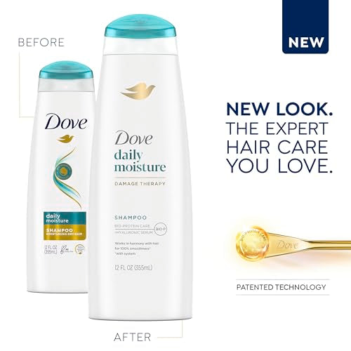 Dove Nutritive Solutions Moisturizing Shampoo for Dry Hair Daily Moisture with Pro-Moisture Complex for Manageable and Smooth Hair 12 oz,(Pack of 8)