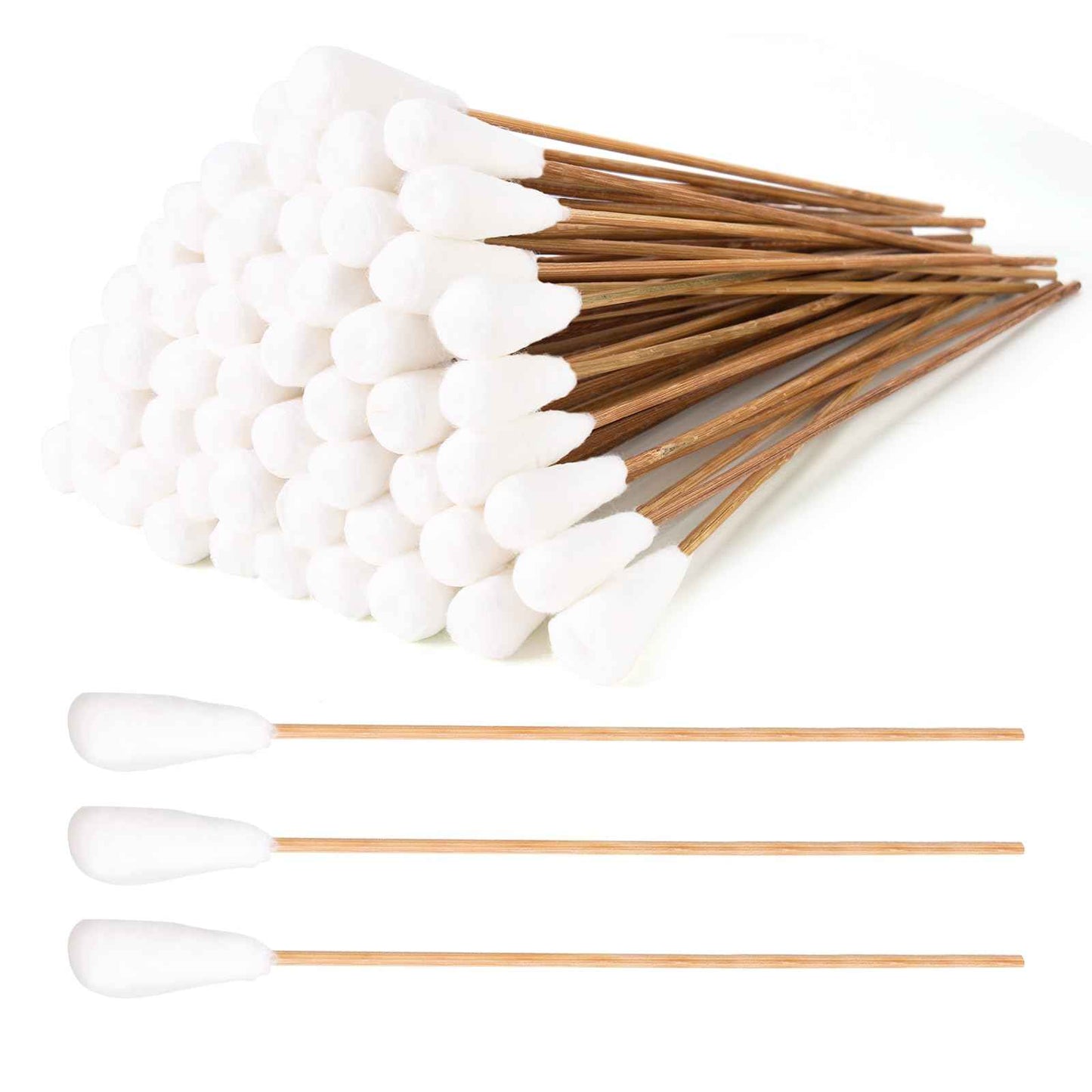 Long q Tips for Cleaning 10 Inch, 100pcs Cotton Swabs, Long 10" Cotton Tipped Applicators with Large 1/2" Diameter Swab - Non-sterile
