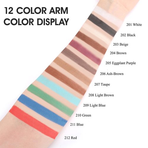FIVEFULU Single Off White Eyeshadow, Pressed Powder Matte Beige Eye Shadow Palette Make-up, Blendable Long Lasting High Pigment Off White Eye Makeup Halloween Off White Eye Paint & Face Body Paint