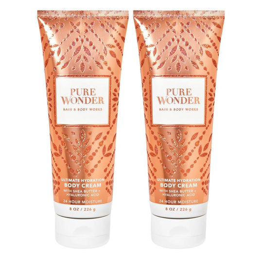 Bath & Body Works Ultimate Hydration Body Cream For Women 8 Fl Oz 2- Pack (8 Ounce (Pack of 2), Pure Wonder)