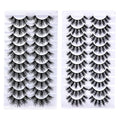 FARRED Eyelashes 12-18mm False Lashes Silk Faux Mink Lash 8D Fluffy Eyelash 10 Pairs Pack Short Lashes