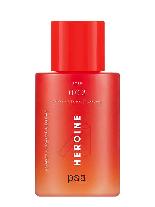 PSA - Heroine Mandelic & Licorice Superfood Toner | Mandelic & Lactic Acid, Licorice Root, Kombucha, Pomegranate Extract | Suitable for All Skin Types (100 mL | 3.4 oz)