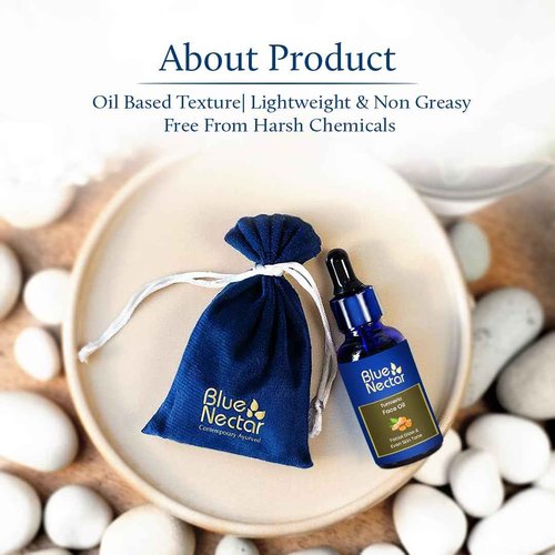 Blue Nectar Turmeric Facial Oil for Even Skin | Plant Based Skin Glow | Tan Removal Face Serum for Women & Men (16 Herbs,1 Fl Oz)