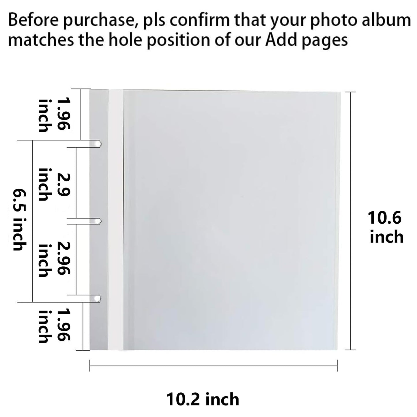 Vienrose Photo Album Self Adhesive Refill Pages for 11x10.6 inch Photo Album (10 Sheets/ 20 Pages)