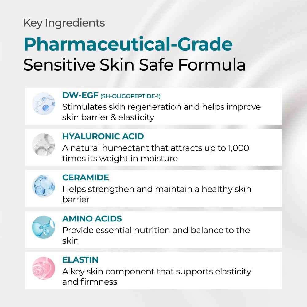 EASYDEW DW-EGF Cream Limited 2.36 oz - Anti-Aging Moisturizer with Human Epidermal Growth Factor & Hyaluronic Acid Collagen to Rejuvenate & Regenerate Cells, Softer Skin, Light weight Refreshing Cream
