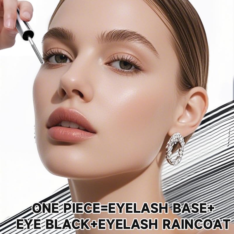 Biewals Iron Wand Waterproof Mascara Set - Volumizing, Lengthening & Curling, Reusable Metal Brush, Smudge-Proof, 2-Pack