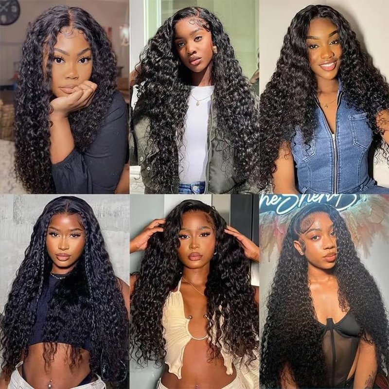 Deep Wave Human Hair Bundles 12 14 16 Inch 300g