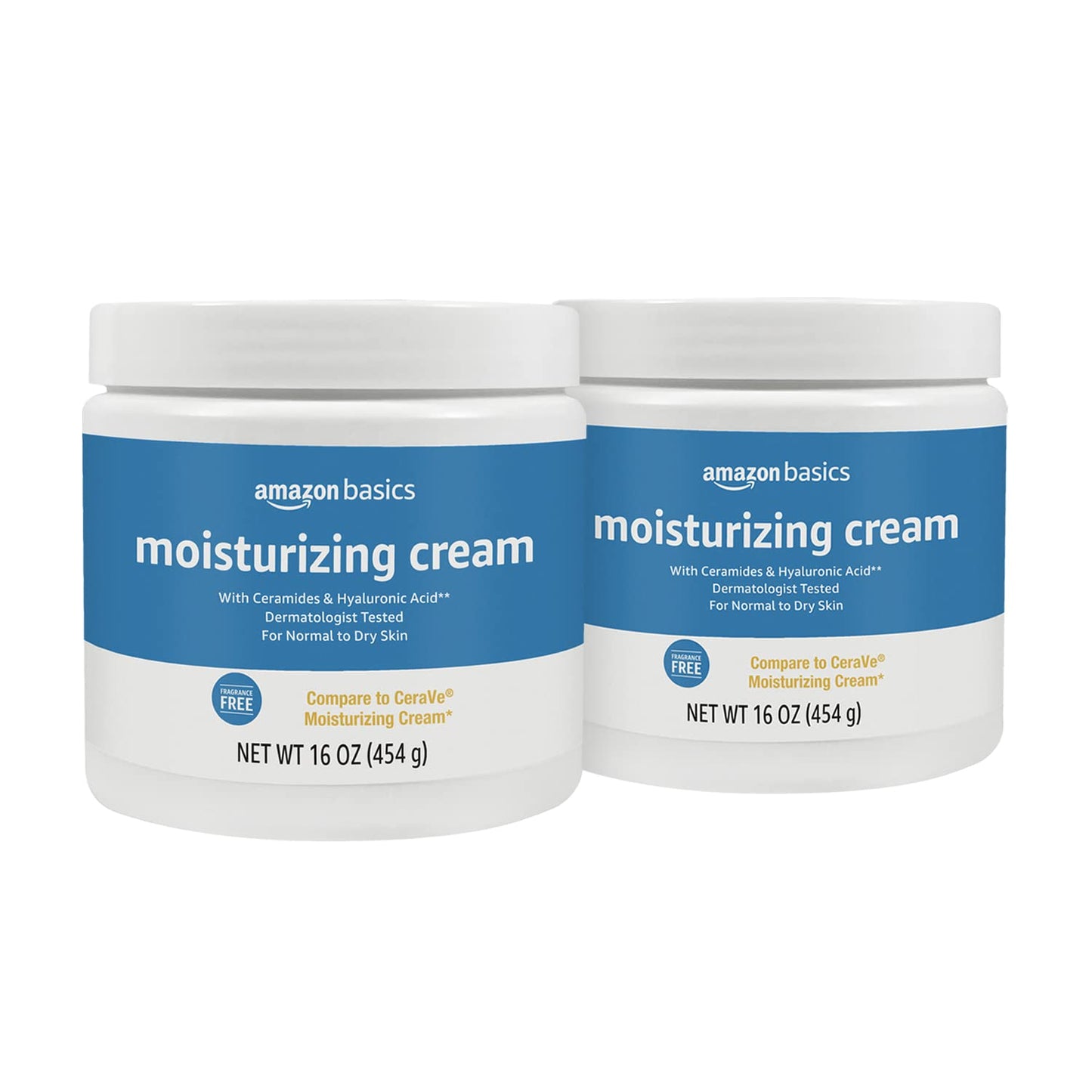 Amazon Basics Moisturizing Cream, 16 Ounces, 2-Pack