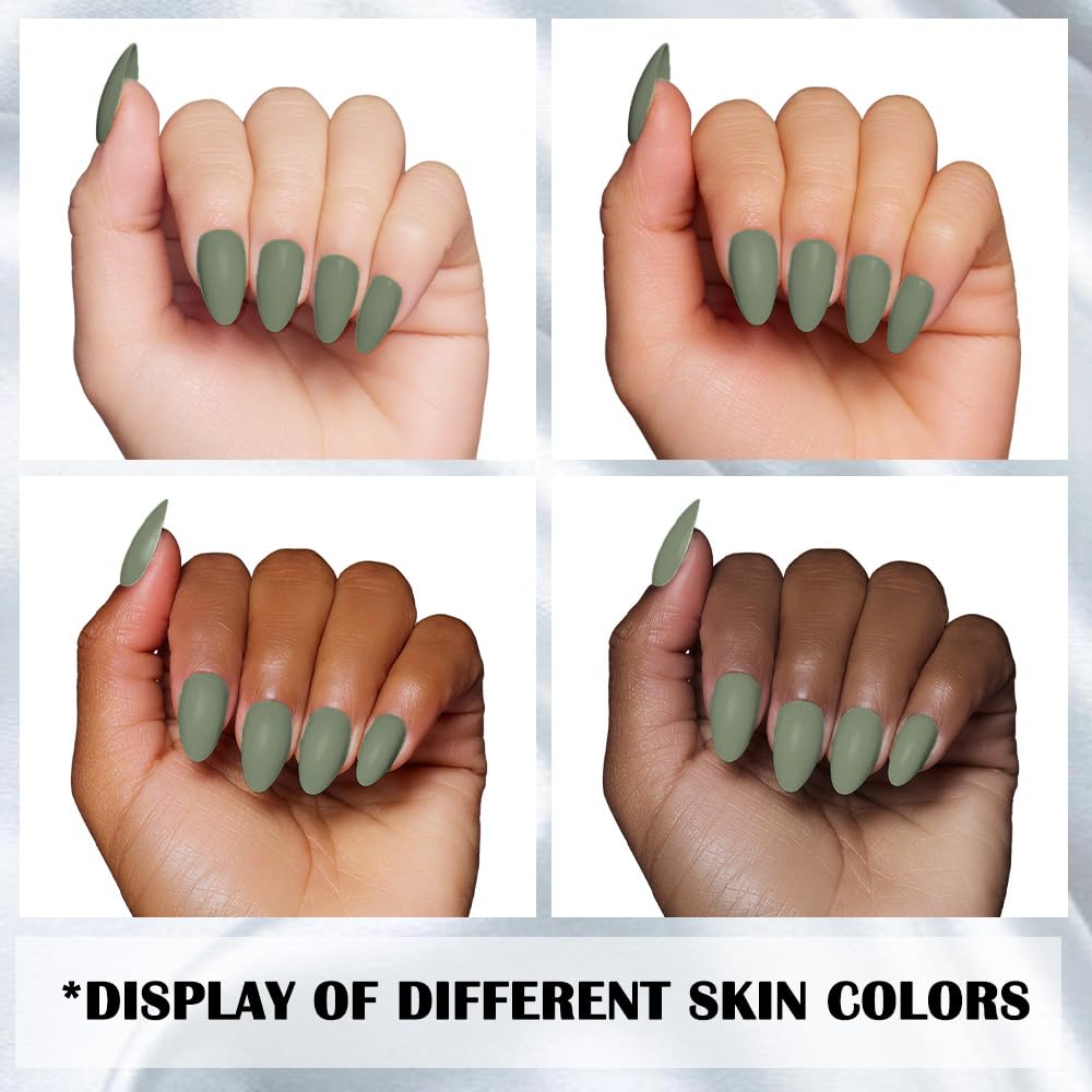 XZMeiLun Olive Green Gel Nail Polish,UV Light Cure Olive Green Gel Polish for Nail Art DIY French Salon Manicure and Pedicureat Home, Spring Summer Autumn Winter Gel Nail Holiday Gift for Women