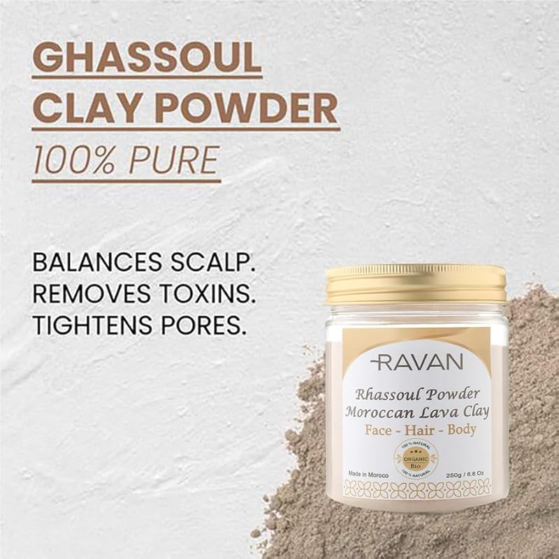 Ravan Moroccan Rhassoul Clay Powder 8.8 oz