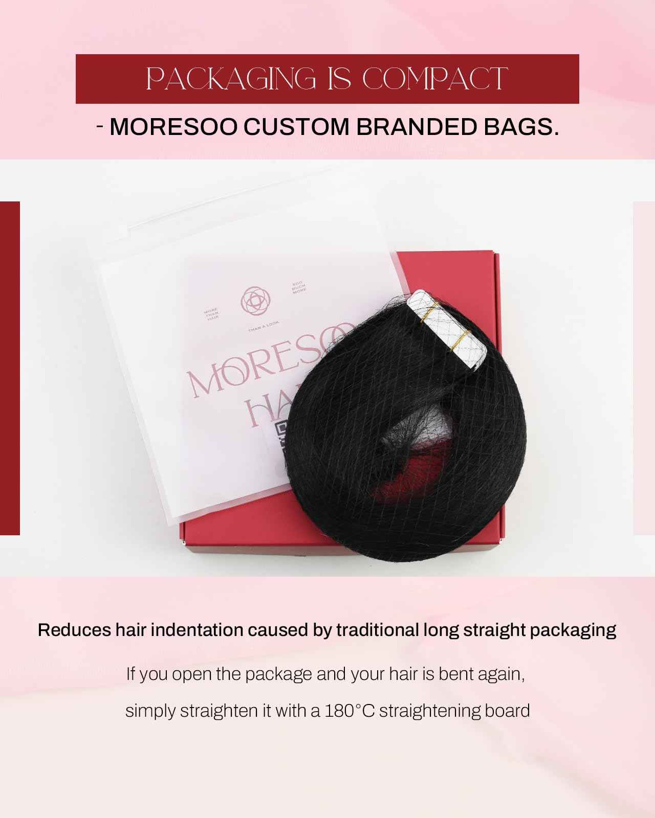 Moresoo Burgundy Tape in Hair Extensions Human Hair Invisible Tape in Extensions Real Hair Wine Red Extensions Glue in Human Hair Seamless Extensions Straight #99J 20pcs 40g 14 Inch