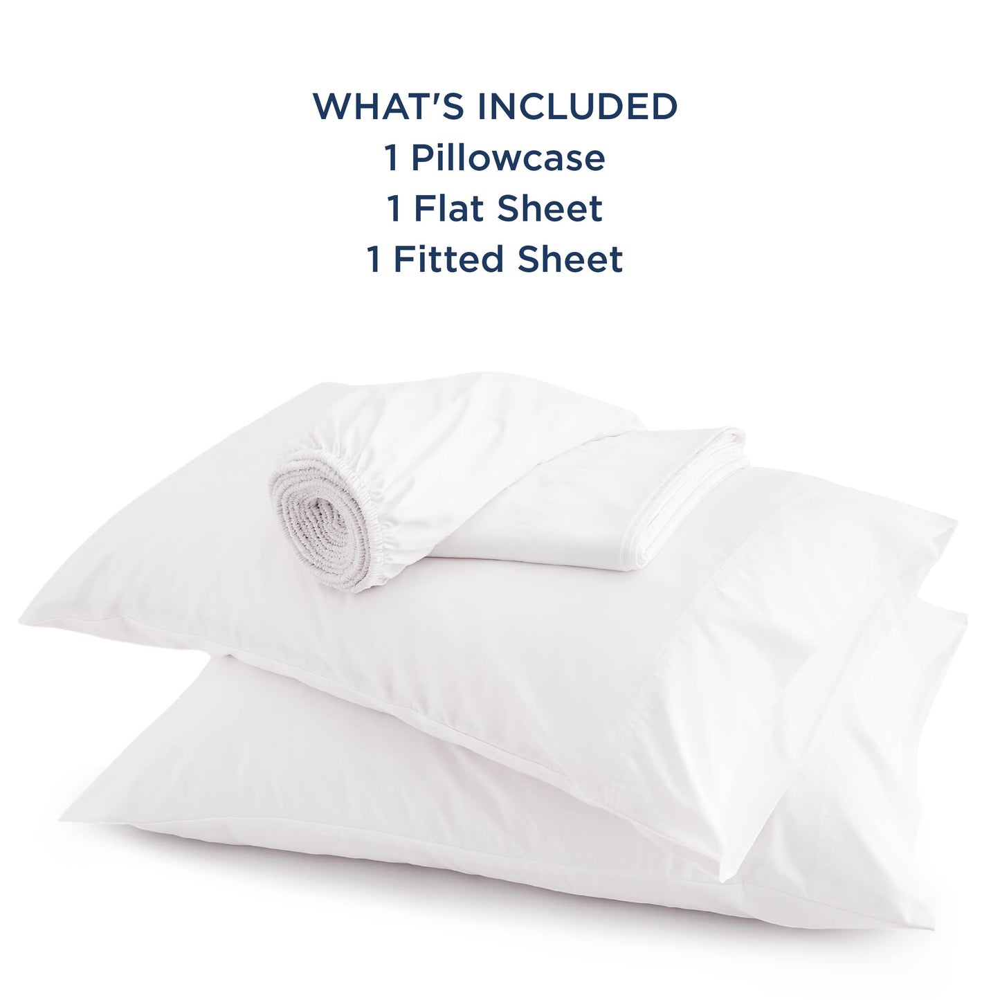 Bedsure Twin Sheets Set, Cooling Sheets Twin Size Bed Set, Rayon Derived from Bamboo, Twin Size Sheets, Breathable & Soft Bed Sheets, Hotel Luxury Silky Bedding Sheets & Pillowcases, White