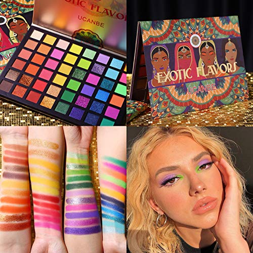 48-Color Eyeshadow Palette + 15 Brush Set | Neon Matte Shimmer