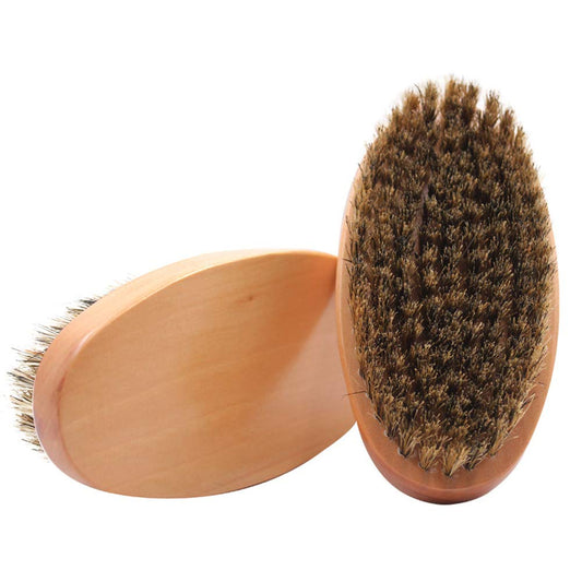 2pcs Wooden Handle Beard Brush Beard Facial Pocket Brush Comb for Men Long Beard Grooming and Shaping Salon Hair Removal Brush Cutting Kits Accessories