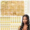 280PC Gold Hair Jewelry Set for Braids, Locs & Dreadlocks