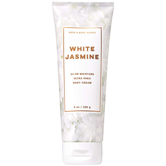 Bath and Body Works White Jasmine Ultra Shea Body Cream 8 Ounce (2019 Limited Edition)