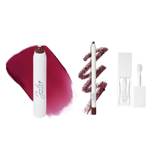 Julep Cherry Lips 101 - It's Balm Hydrating Lip Color + Long Lasting Lip Liner + Clear Lip Gloss