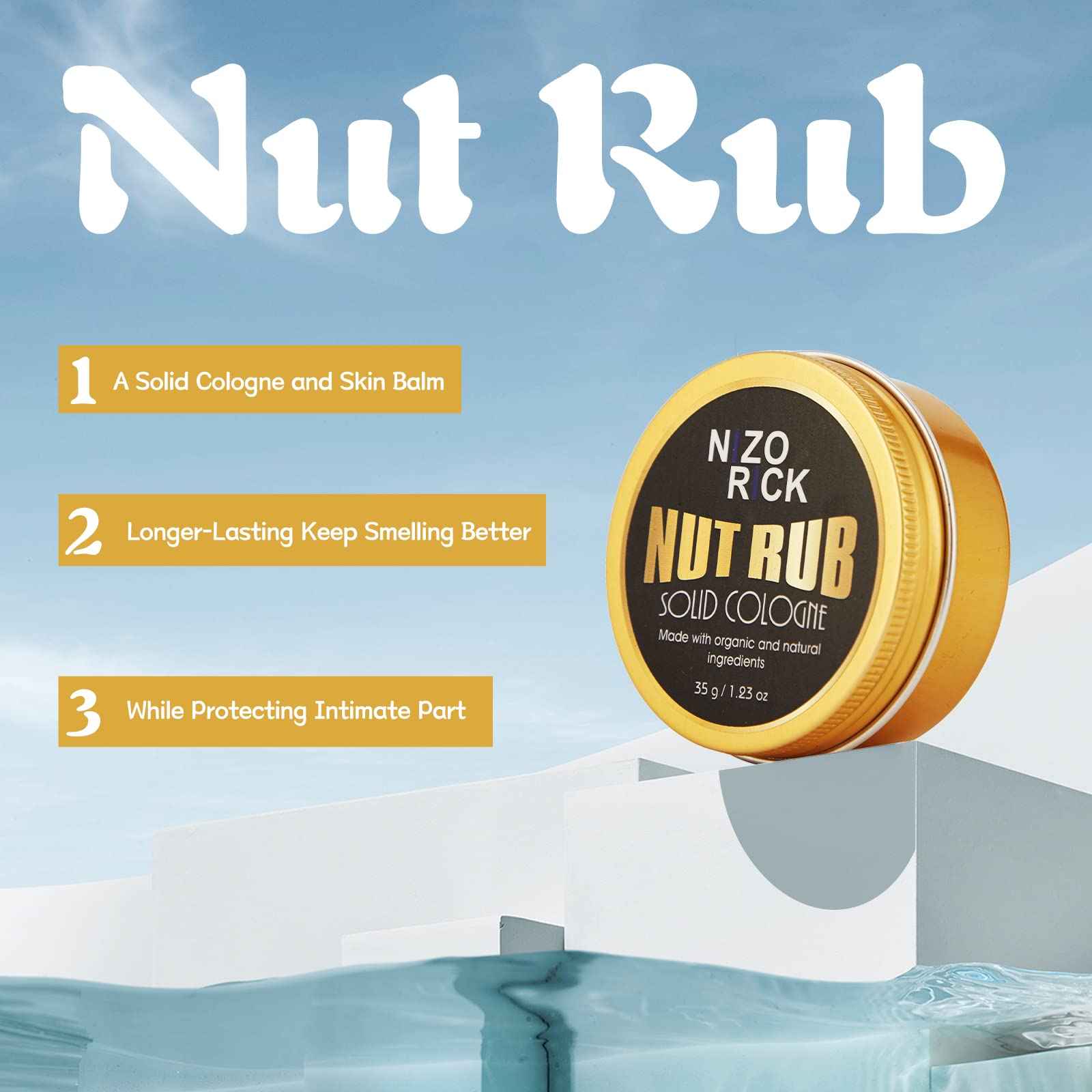 Ball Deodorant for Men, Mens Ball Wash Kit, Natural & Organic Ball Wash Lotion+Ball Deodorant Spray+Anti-Chafing Nut Balm Cream to Stay Fresh, Dry & Moisturized All Day