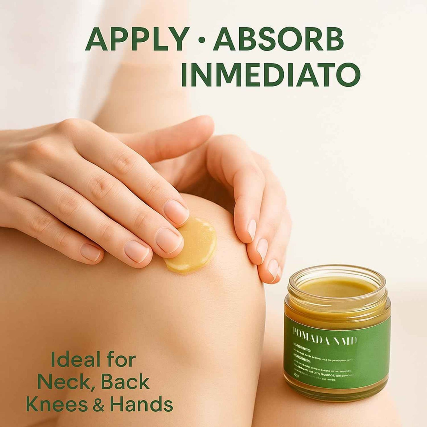 RTQSU Pomada NMD, Pomada NMD Para Dolor Muscular - Natural Herbal Artesanal Joint Cream with Arnica, Olive Oil, Soursop Leaf, Beeswax, Maximum Strength Comfort Ointment for Muscle, Foot (1)