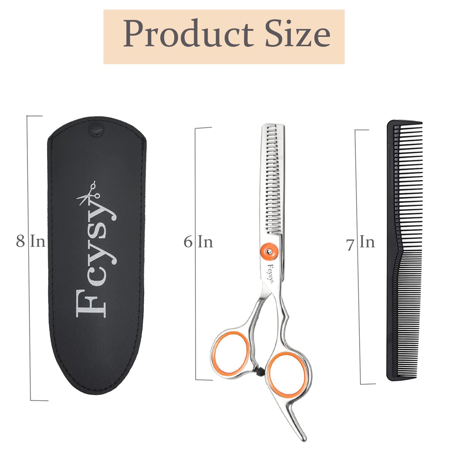 Hair Scissors Thinning Shears for Hair Cutting, Fcysy 6 Inches Blending Shears Texture Scissors with Haircutting Comb Set, Hair Thinning Scissors Thinning Sheers Texturizing Shears for Women Men Dog