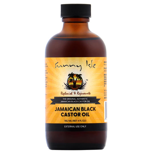 Sunny Isle Jamaican Black Castor Oil 4oz | 100% Natural Treatment for Hair, Scalp and Skin