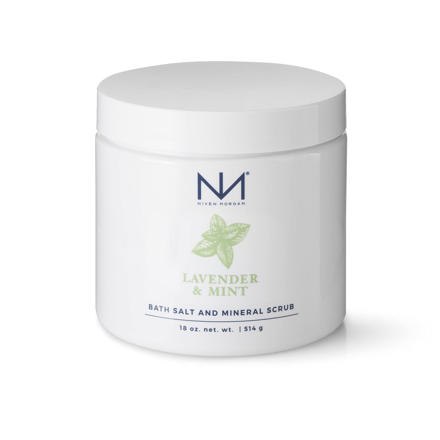 Niven Morgan Lavender Mint Dead Sea, & Epsom Soak Bath Salt and Spa Mineral Scrub 18 oz.