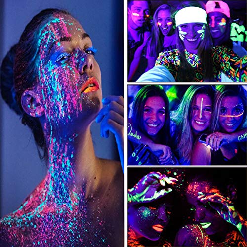 Glow in Dark Face Body Paint UV Neon 8-Pack by HomeHere