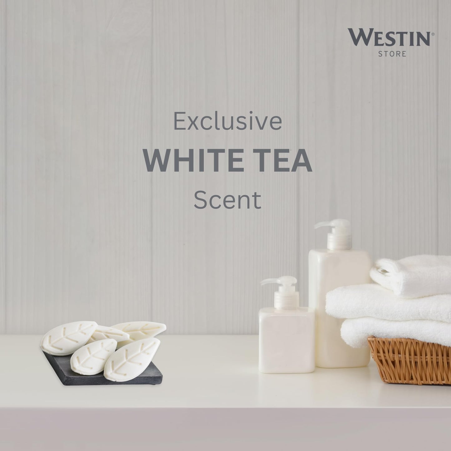 Westin White Tea Leaf Soap - Nourishing Bars of Soap with Signature White Tea Aloe Scent - Individually Wrapped Bars (Leaf - 5 Pack)