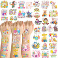 99Pcs Easter Bunny 6 7 Six Seven Temporary Tattoos for Easter Bunny Birthday Party Supplies Decorations, Hypoallergenic Easter Decorations for Party