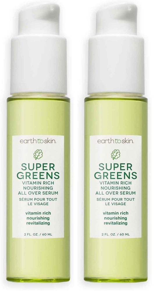 Earth To Skin Super Greens Nourishing All Over Serum (2.0 Fl Oz) (Pack of 2)